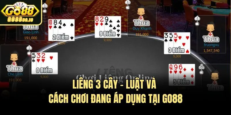 Liêng 3 Cây - Luật Và Cách Chơi Đang Áp Dụng Tại Go88